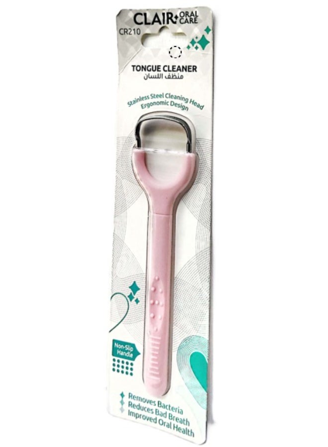 Clair Stainless Steel Tongue Cleaner with Non-Slip Handle – Ergonomic Design - Image 2